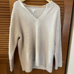 Cozy Cream V-Neck Sweater